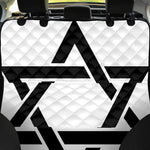 White And Black Star of David Print Pet Car Back Seat Cover