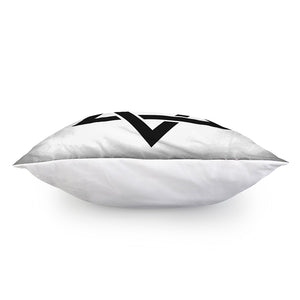 White And Black Star of David Print Pillow Cover