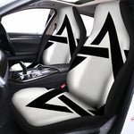 White And Black Star of David Print Universal Fit Car Seat Covers