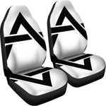 White And Black Star of David Print Universal Fit Car Seat Covers