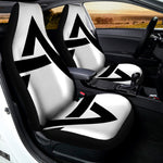 White And Black Star of David Print Universal Fit Car Seat Covers