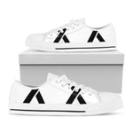 White And Black Star of David Print White Low Top Shoes
