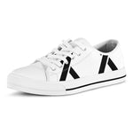 White And Black Star of David Print White Low Top Shoes