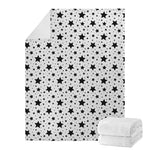 White And Black Star Pattern Print Blanket
