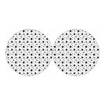 White And Black Star Pattern Print Car Coasters