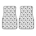White And Black Star Pattern Print Front Car Floor Mats