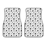 White And Black Star Pattern Print Front Car Floor Mats