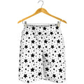 White And Black Star Pattern Print Men's Shorts