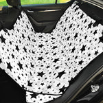 White And Black Star Pattern Print Pet Car Back Seat Cover