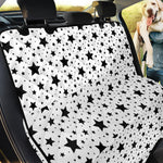 White And Black Star Pattern Print Pet Car Back Seat Cover