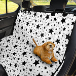White And Black Star Pattern Print Pet Car Back Seat Cover