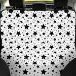 White And Black Star Pattern Print Pet Car Back Seat Cover