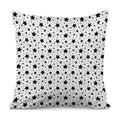 White And Black Star Pattern Print Pillow Cover