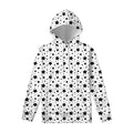 White And Black Star Pattern Print Pullover Hoodie