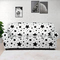 White And Black Star Pattern Print Sofa Cover