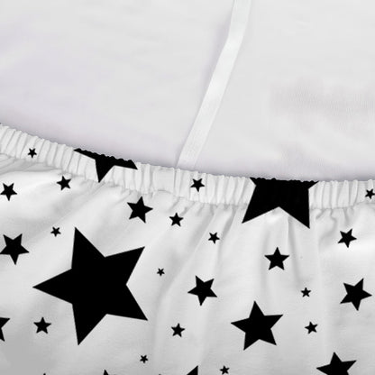 White And Black Star Pattern Print Sofa Cover