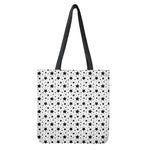 White And Black Star Pattern Print Tote Bag