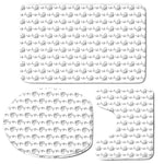 White And Black Stethoscope Print 3 Piece Bath Mat Set