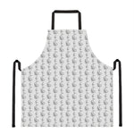 White And Black Stethoscope Print Apron