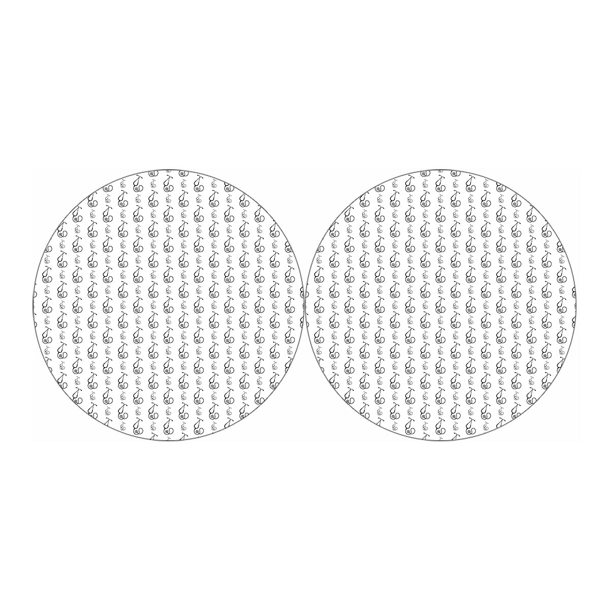 White And Black Stethoscope Print Car Coasters