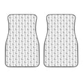 White And Black Stethoscope Print Front Car Floor Mats