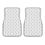 White And Black Stethoscope Print Front Car Floor Mats