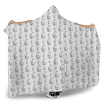 White And Black Stethoscope Print Hooded Blanket