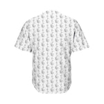 White And Black Stethoscope Print Men's Baseball Jersey