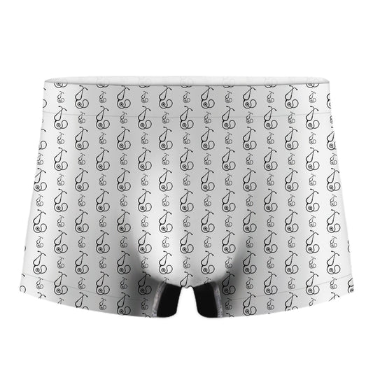 White And Black Stethoscope Print Men's Boxer Briefs