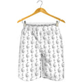 White And Black Stethoscope Print Men's Shorts