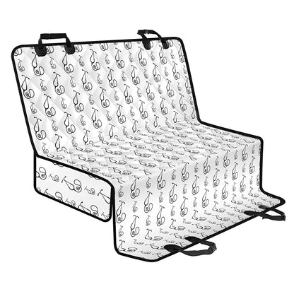 White And Black Stethoscope Print Pet Car Back Seat Cover