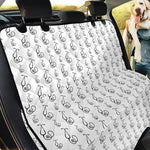 White And Black Stethoscope Print Pet Car Back Seat Cover