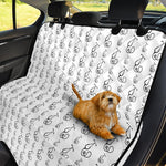 White And Black Stethoscope Print Pet Car Back Seat Cover