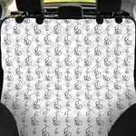 White And Black Stethoscope Print Pet Car Back Seat Cover