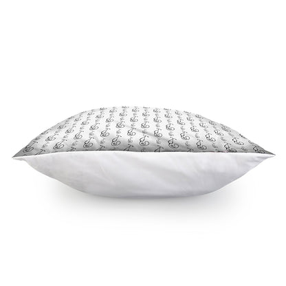 White And Black Stethoscope Print Pillow Cover