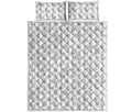 White And Black Stethoscope Print Quilt Bed Set
