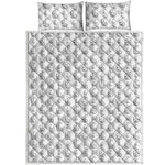 White And Black Stethoscope Print Quilt Bed Set