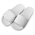 White And Black Stethoscope Print White Slide Sandals