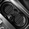 White And Black Sunflower Pattern Print Car Coasters