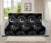 White And Black Sunflower Pattern Print Futon Protector