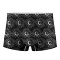 White And Black Sunflower Pattern Print Men's Boxer Briefs