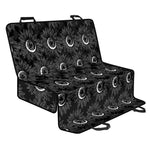 White And Black Sunflower Pattern Print Pet Car Back Seat Cover