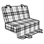 White And Black Tartan Pattern Print Pet Car Back Seat Cover