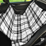 White And Black Tartan Pattern Print Pet Car Back Seat Cover