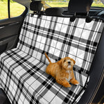 White And Black Tartan Pattern Print Pet Car Back Seat Cover