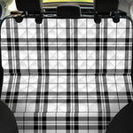 White And Black Tartan Pattern Print Pet Car Back Seat Cover