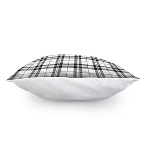 White And Black Tartan Pattern Print Pillow Cover