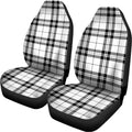 White And Black Tartan Pattern Print Universal Fit Car Seat Covers