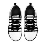 White And Black USA Flag Print Black Sneakers
