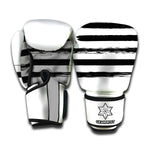 White And Black USA Flag Print Boxing Gloves